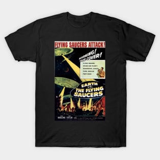 Classic Science Fiction Movie Poster - Earth vs Flying Saucers T-Shirt